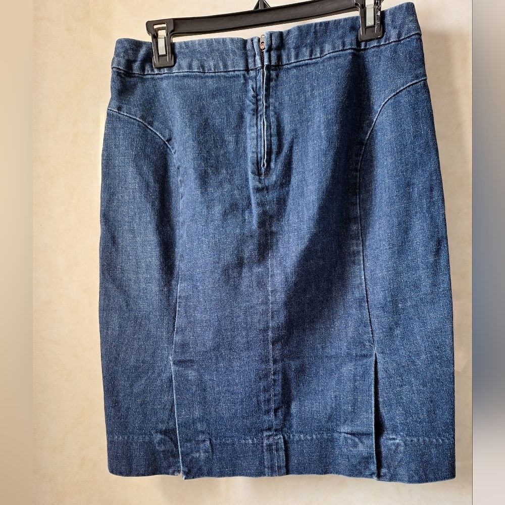 J.Crew 6 Denim Pencil Stretch Skirt - Picture 2 of 9
